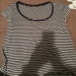 Forever 21 striped low cut t shirt